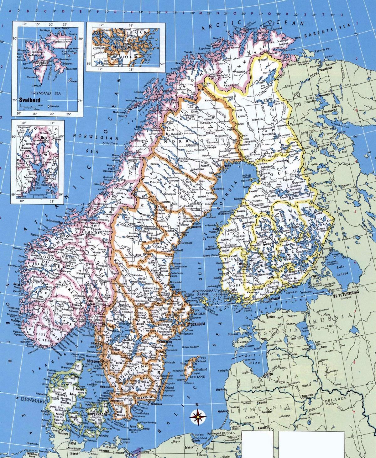 Karta cijela Norveška
