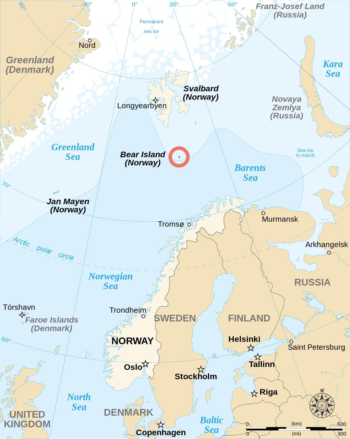 Karta otoka Norveškoj