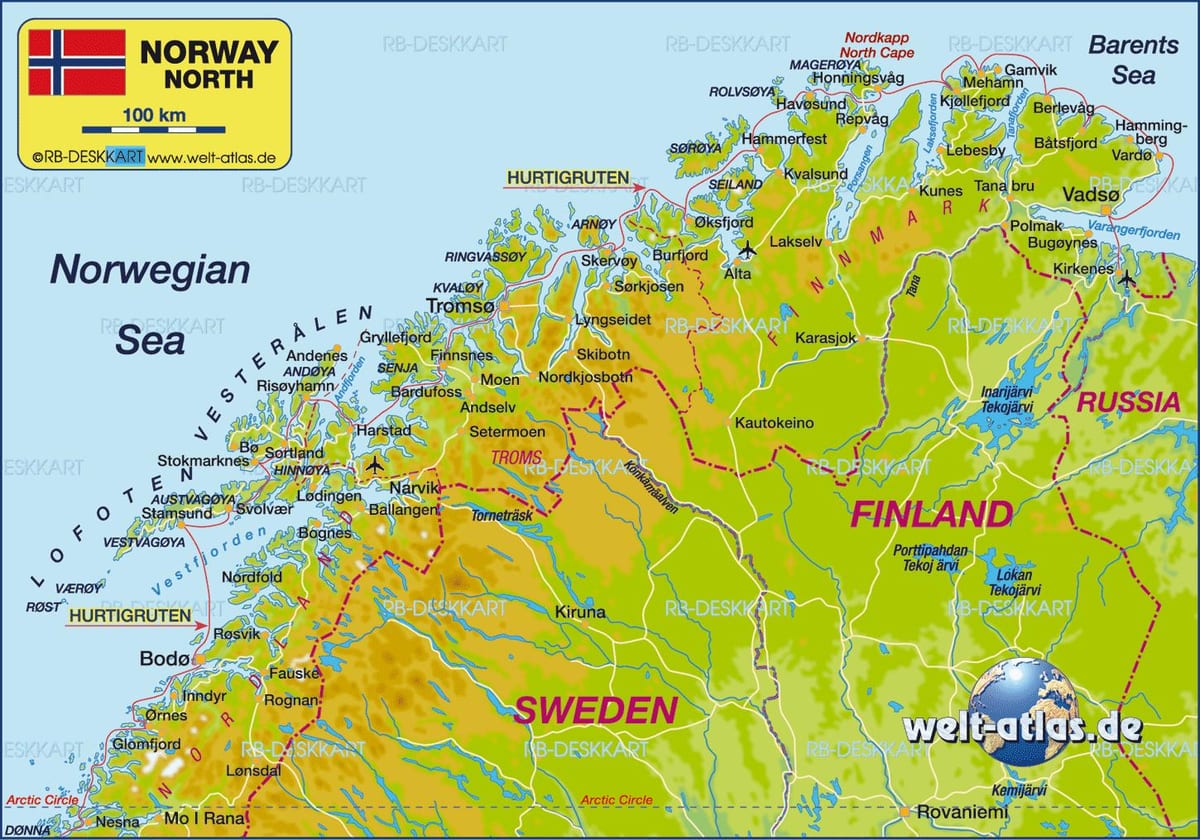 Karta kirkenes Norveška