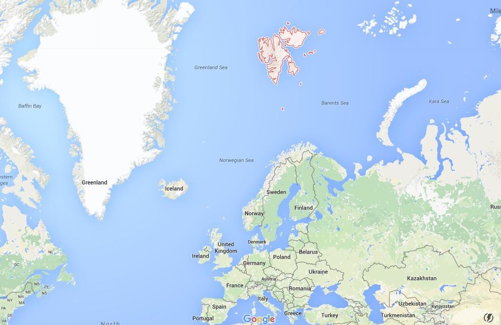 Svalbard Norveška karti