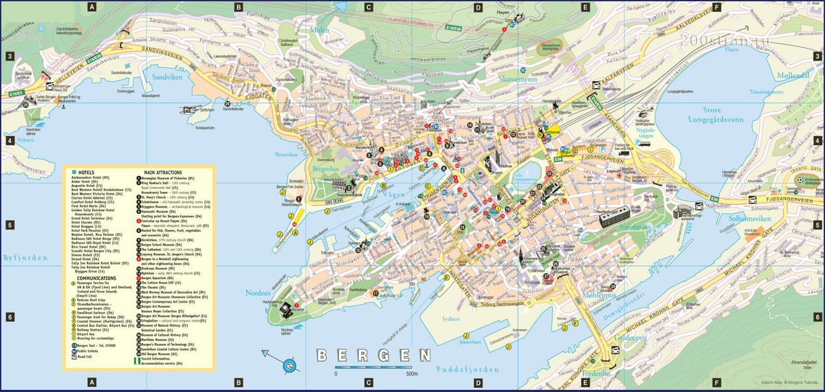 ulica karti бергена, Norveška