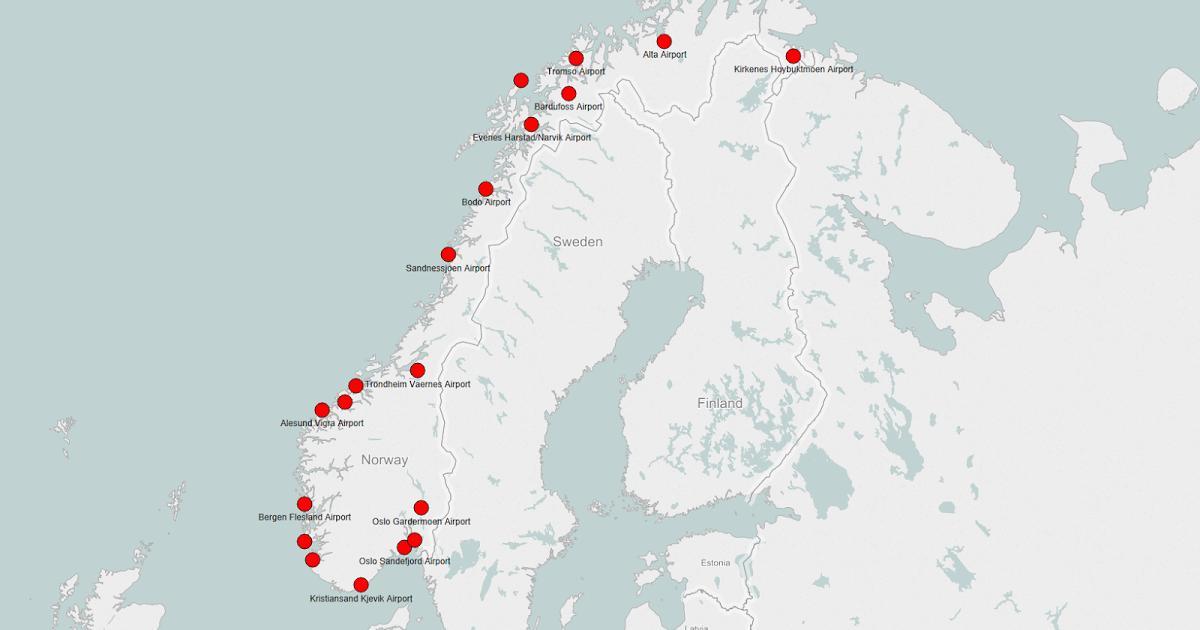 Karta Norveške luke