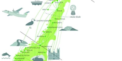 Karta Norveška znamenitosti
