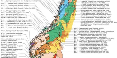 Karta geološke Norveška