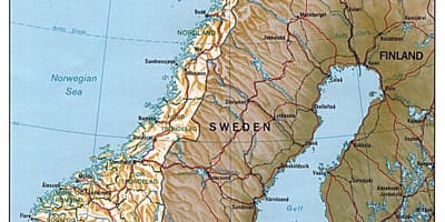 Detaljna karta Norveškoj gradova