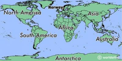 Karta Norveške mjesto u svijetu 