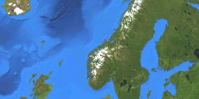 Karta satelitska Norveška 